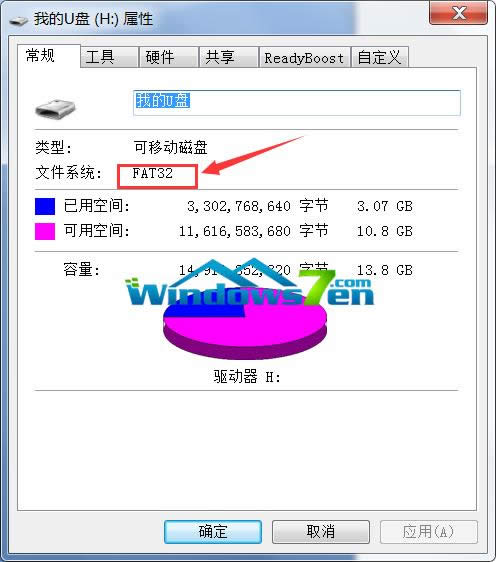圖2 查看U盤格式 圖2 查看U盤格式